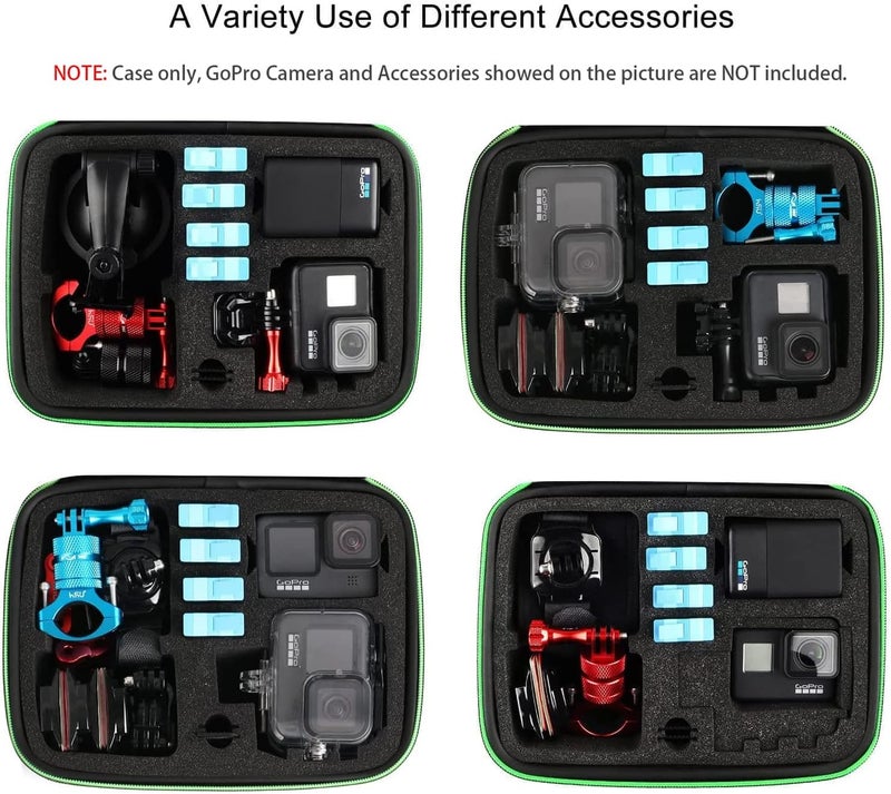 HSU Protective Carrying Case Compatible with Go Pro Hero 13, 12, 11, 10, 9, 8, 7, 6, 5, 4, 3 and Accessories, Light and Medium Security Bag, Compact and Safe Action Camera Travel Storage - Image 5